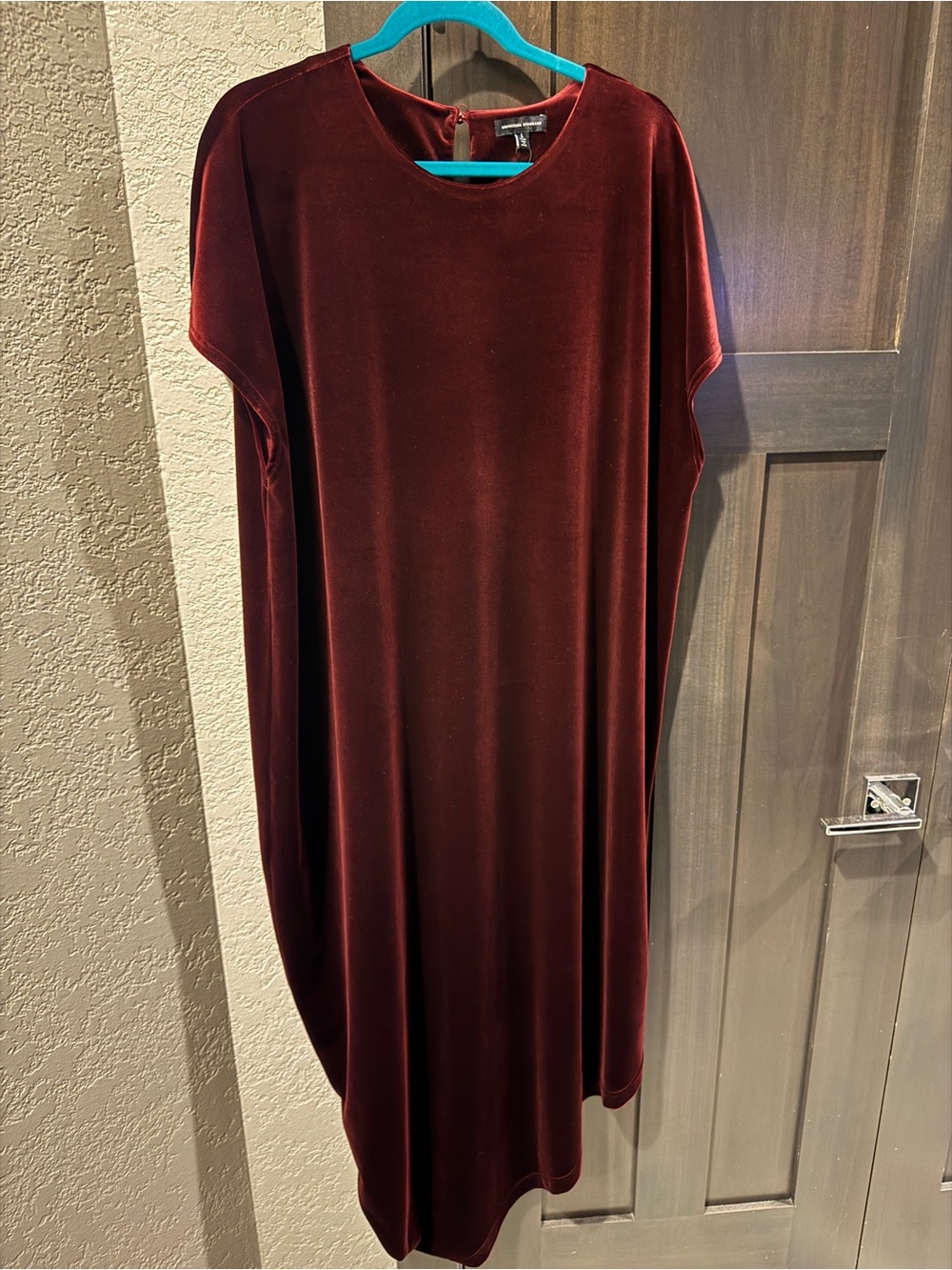 Universal Standard Burgundy Velvet Geneva Asymmetric Dress Size L⁠ (22-24)